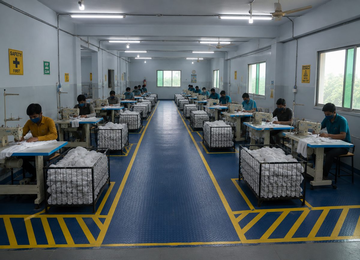 Stitching floor at HRW